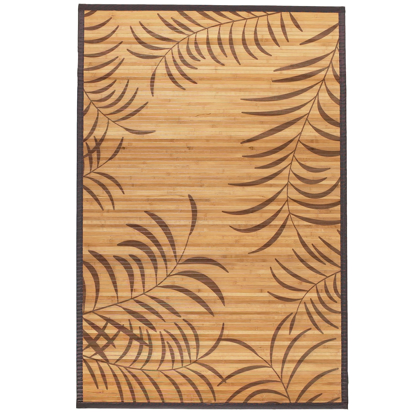 Bamboo Tropical Leaf Area Rug (5 X 8)