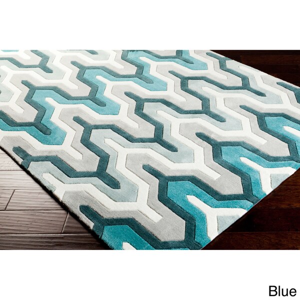 Hand-tufted 5 x 8 'Aztec Contemporary' Geometric Area Rug - 5' x 8'