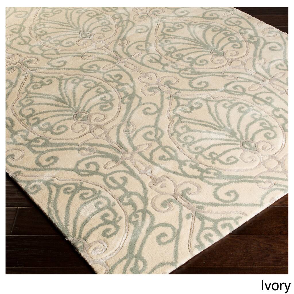 Modern Classics Hand-tufted Contemporary Ivory Floral Area Rug