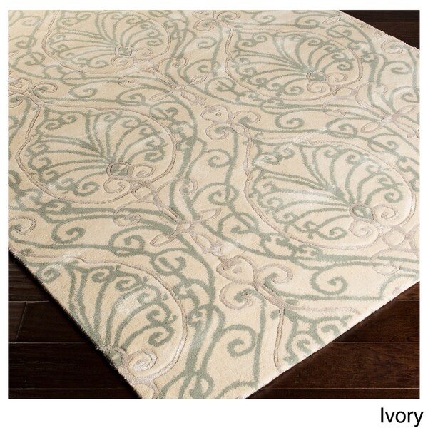 Modern Classics Hand-tufted Contemporary Ivory Floral Area Rug - 8' x 11'