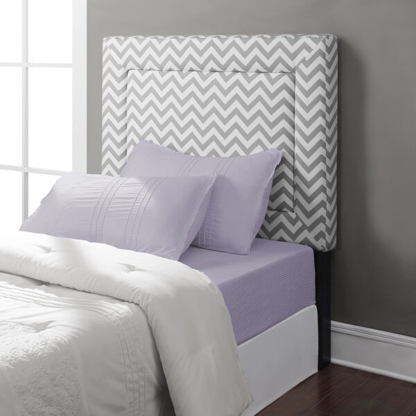 Shop Zoey Grey Chevron Twin Headboard Free Shipping Today Overstock