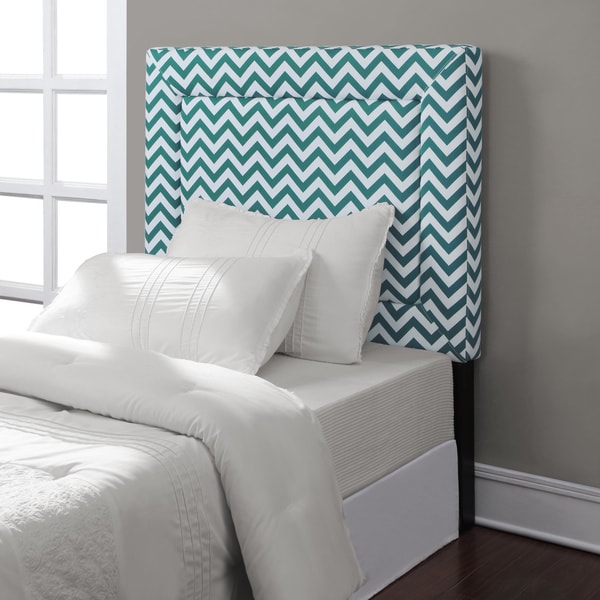 Zoey Peacock Chevron Twin Headboard Kids' Beds