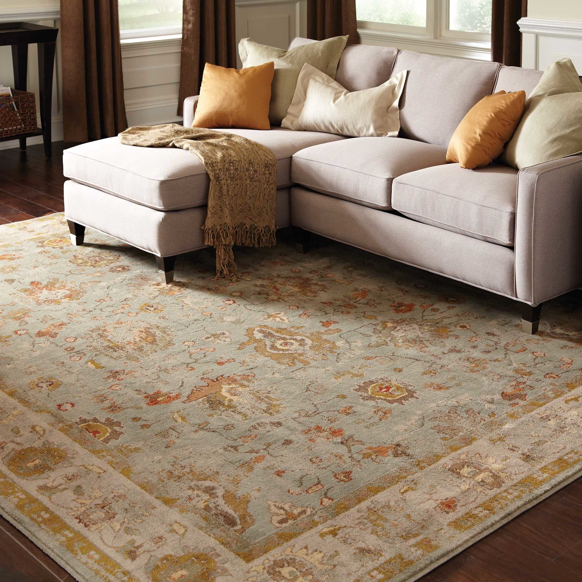 Shop Distressed Oriental Blue/ Grey Nylon/Rug (9'10 x 12'10) Free