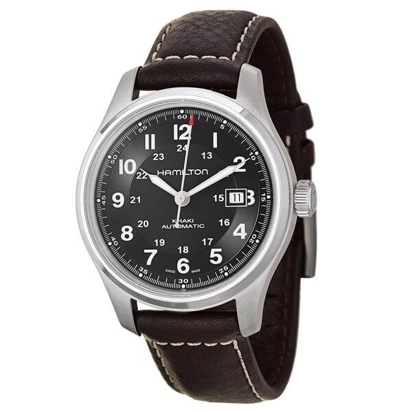 Shop Hamilton Men's 'Khaki Field' Titanium Swiss Automatic Watch ...