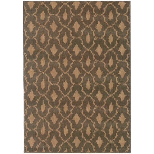 Ikat Panel Blue/ Ivory Rug (6'7 x 9'6) - 6'7" x 9'6"
