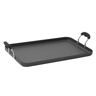 FortheChef Hard Anodized Aluminum Griddle with Silicone Handles 19" x 12"