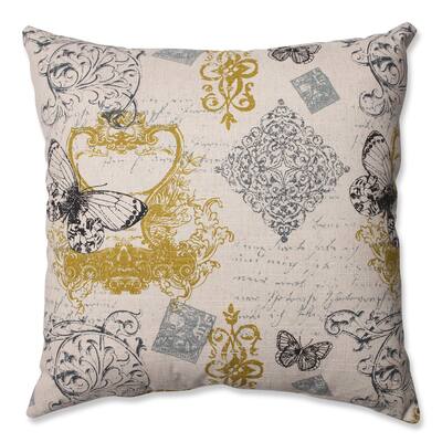 Pillow Perfect Butterfly Scroll 18-inch Throw Pillow
