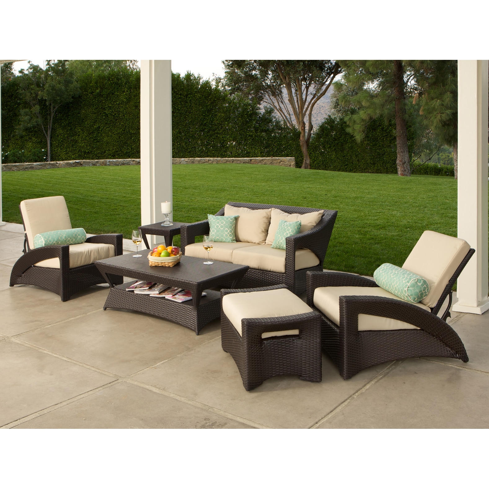 Pacific Breeze 6 piece Patio Set / Sunbrella