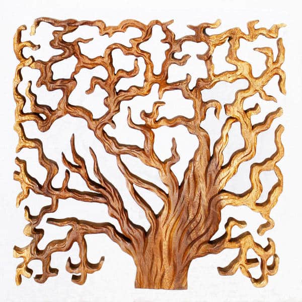 Handmade Oak Oil Wood Tree Of Life Panel Set 3 18 X Oak Oil Wood Tree Of Life Panel