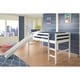 preview thumbnail 19 of 18, Donco Kids Twin-size Tent Loft Bed with Slide Twin Loft - White No Tent