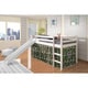 preview thumbnail 10 of 18, Donco Kids Twin-size Tent Loft Bed with Slide Twin Loft - White Camo Tent