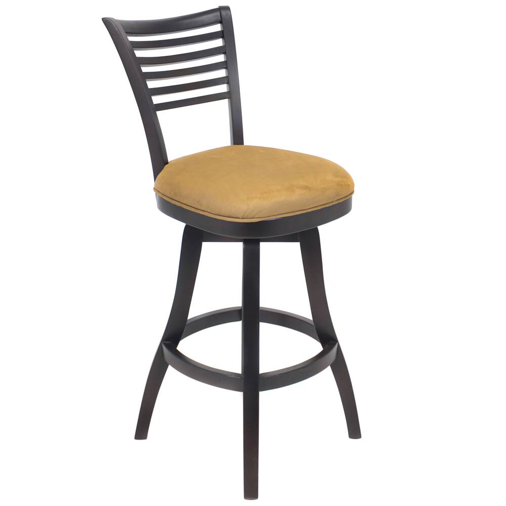 Transitional Chestnut/ Espresso Wood Swivel Barstool