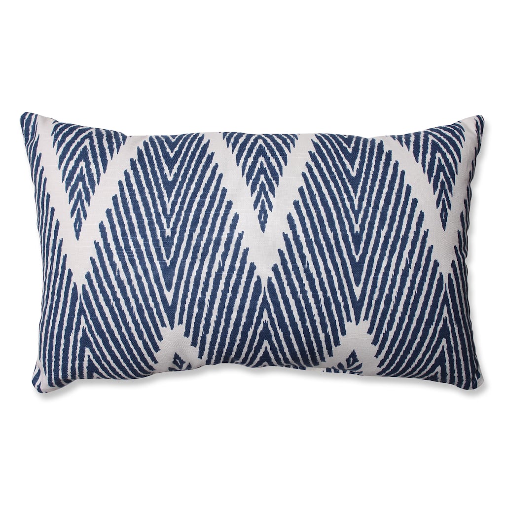 Pillow Perfect Bali Navy Rectangular Throw Pillow