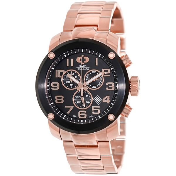 Swiss Precimax Men's Marauder Pro Rose Gold Stainless Steel Band Swiss Chronograph Watch Swiss Precimax Men's More Brands Watches