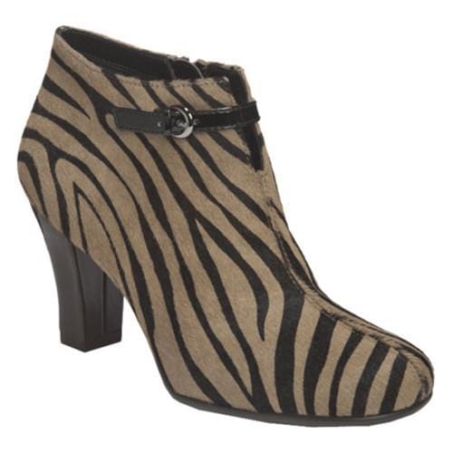 Womens Aerosoles Patrole Car Zebra Black/Mink Leather