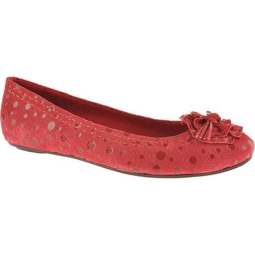 Women's Antia Shoes Abella Red Polka Dot Suede Antia Shoes Flats