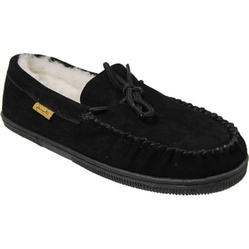 Mens Brumby Australia Moccasin Sheepskin Slippers Black