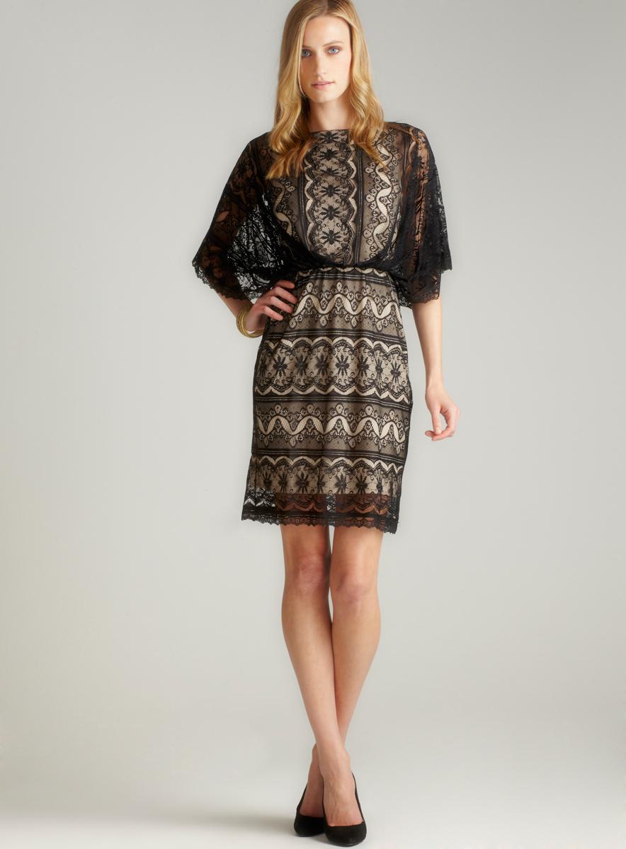 Marina Lace Blouson Kimono Dress