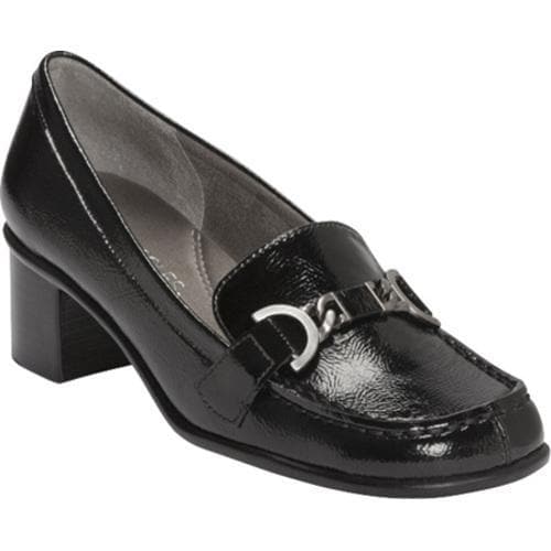 Womens Aerosoles Pepper Mill Black Faux Patent