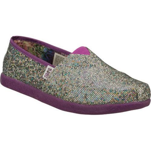 Girls Skechers BOBS World Silver/Purple