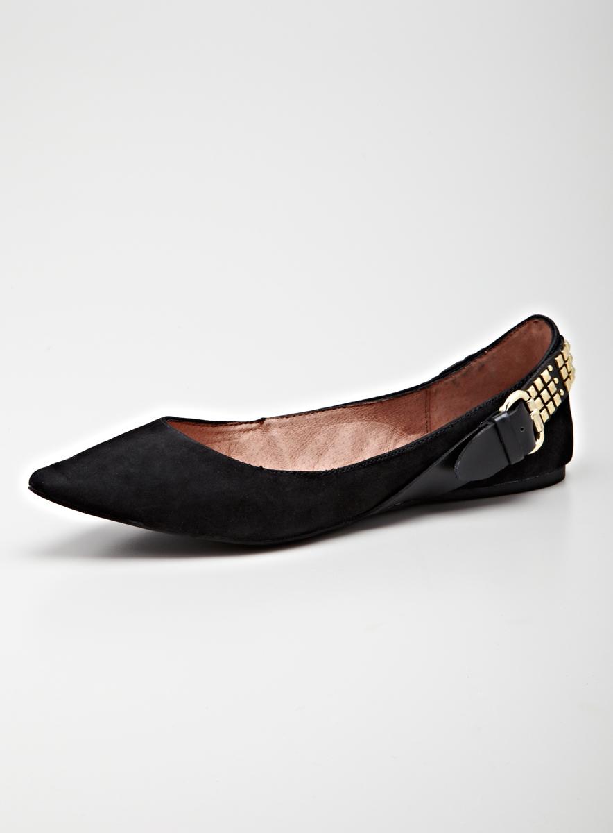 Steven Eavan Black Suede Flat