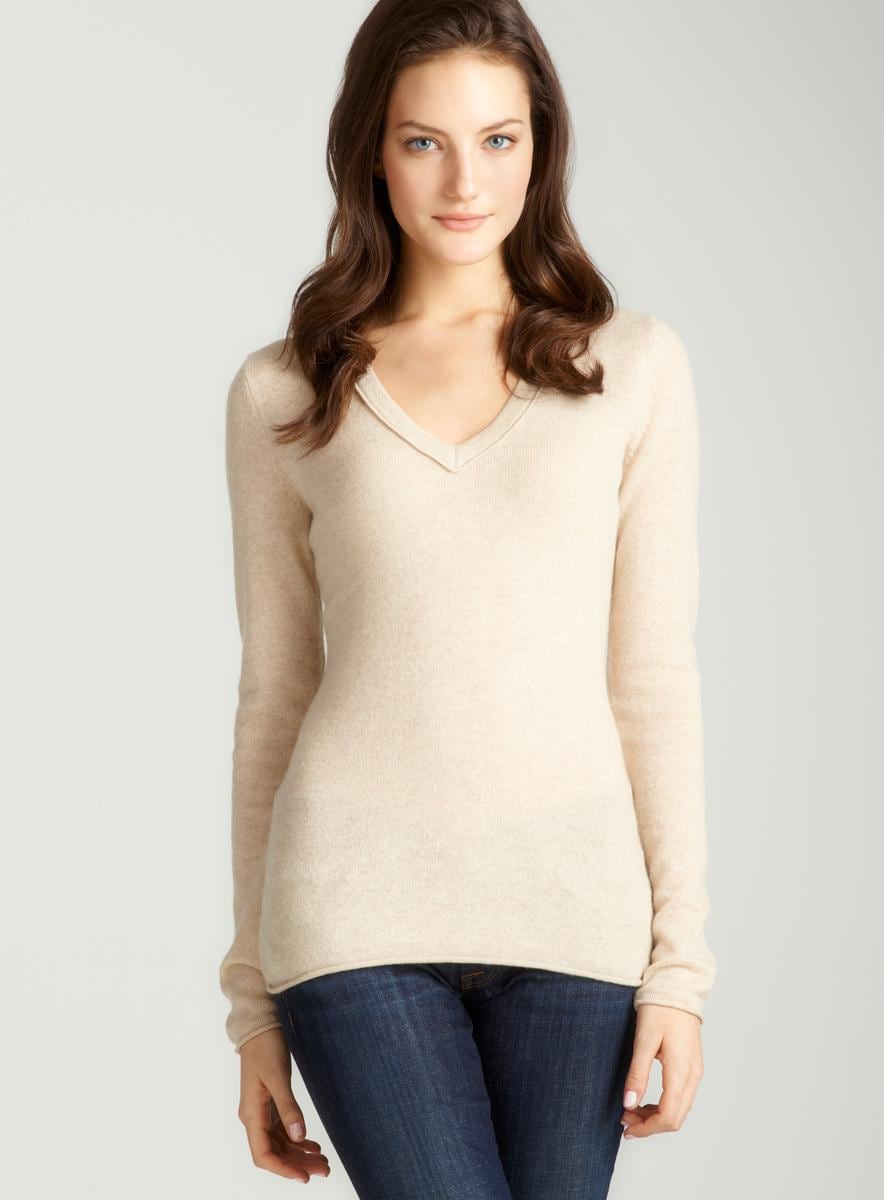 Evelyn Wheat Heather Jersey Vneck