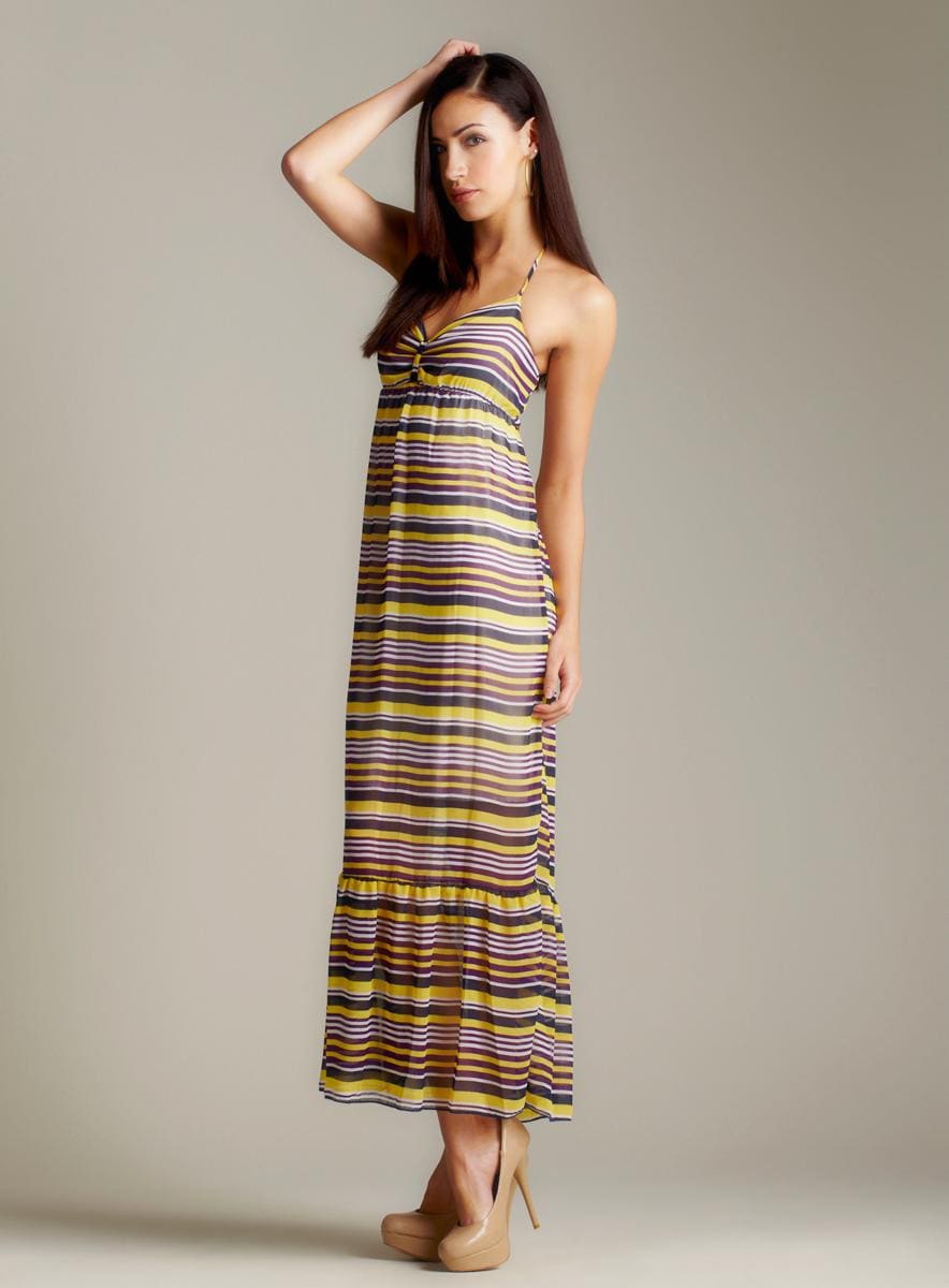 Romeo & Juliet Couture Multi Stripe Tank Maxi Dress