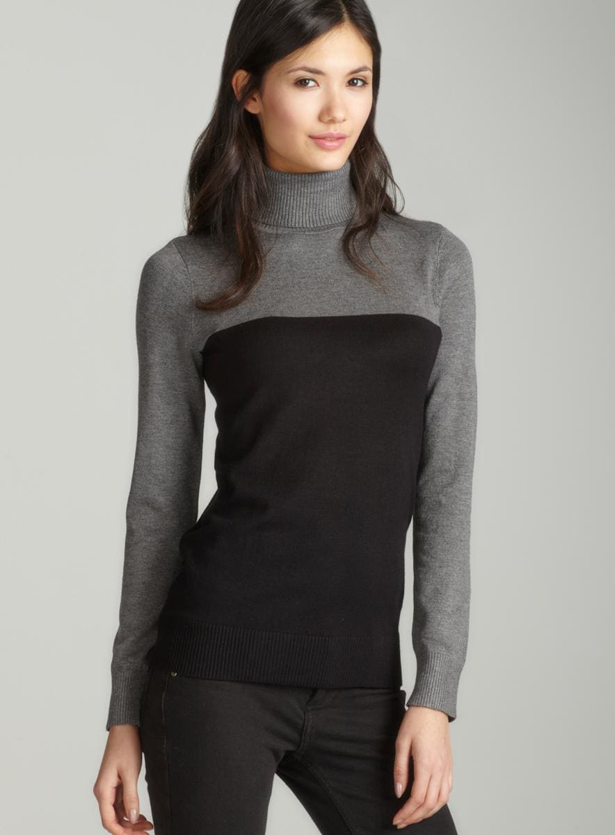 Joseph A Colorblock basic turtleneck