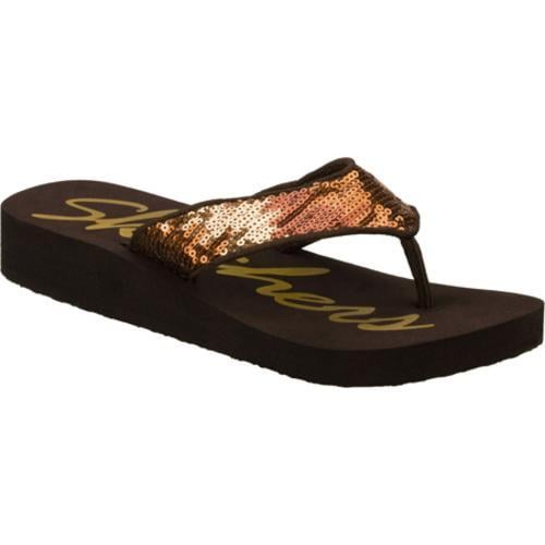 Women's Skechers Beach Read Young and Rich Bronze/Bronze Skechers Sandals