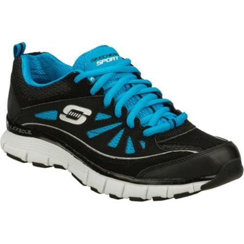 Womens Skechers Flex Fit Spunky Black/Blue