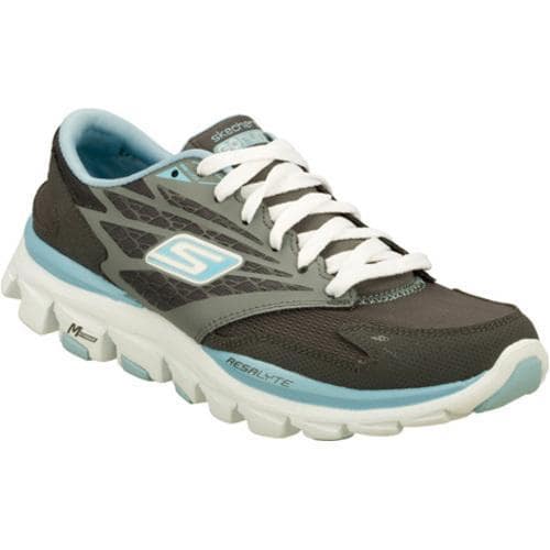 Women's Skechers GOrun Ride Charcoal/Blue Skechers Athletic