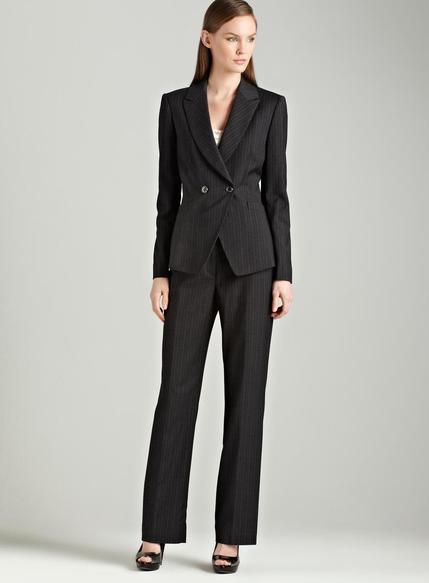 Tahari Charcoal pants suit