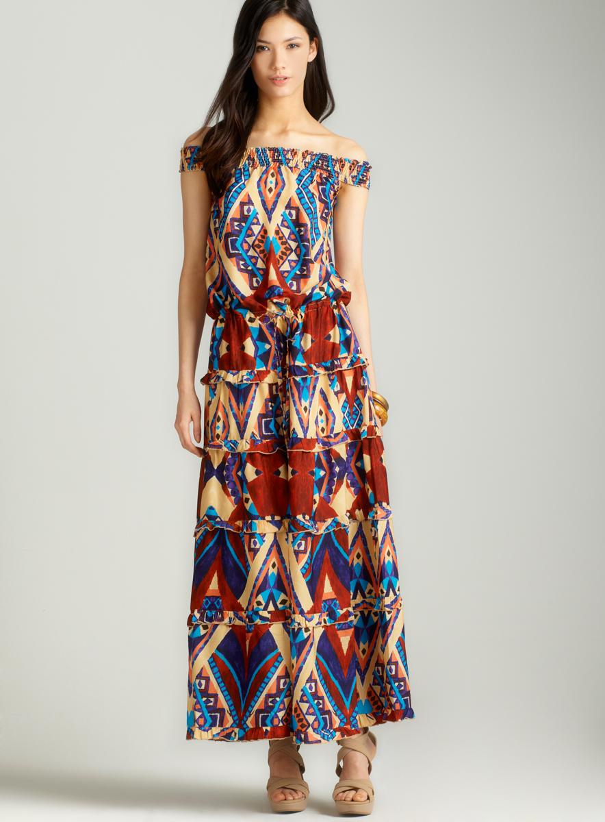 Torn Silvia mayan maxi dress