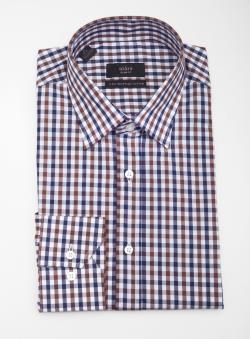 brown plaid dress shirt