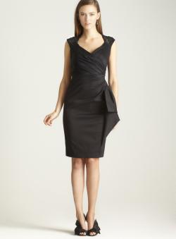 Marina Taffeta Side Draped Lace Dress | Overstock.com Shopping - The ...