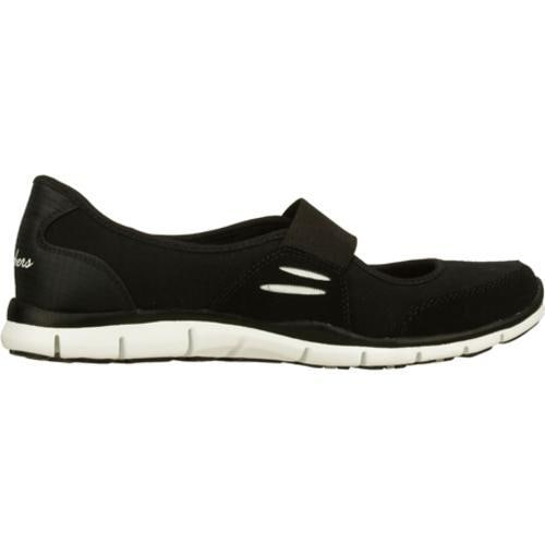 Women's Skechers Gratis Asana Black/White Skechers Flats