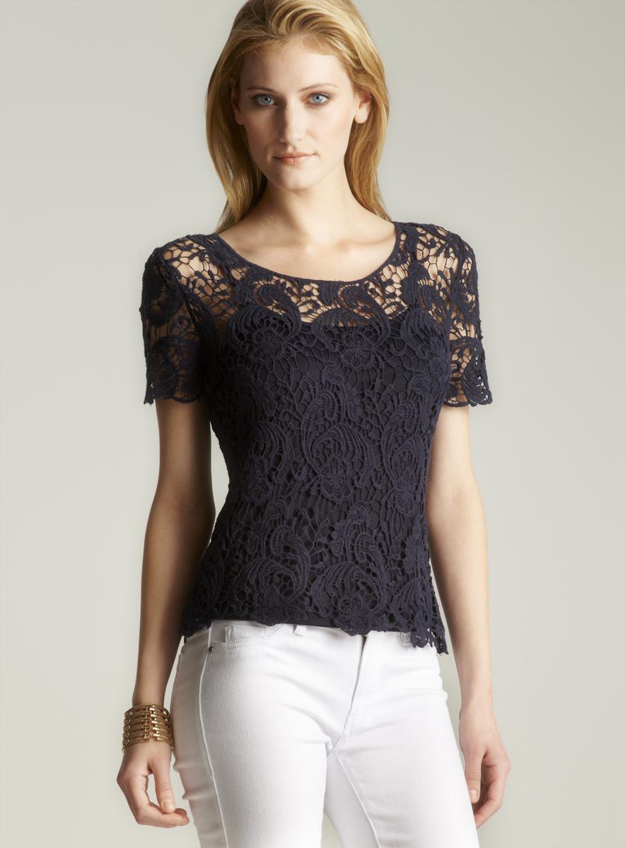 Adiva Short Sleeve Lace Blouse Free Shipping On Orders Over 45 15293331