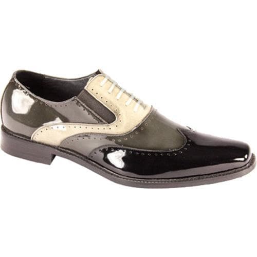 Men's Giorgio Venturi 6296 Black/Gray/Light Gray Polished Leather Giorgio Venturi Oxfords