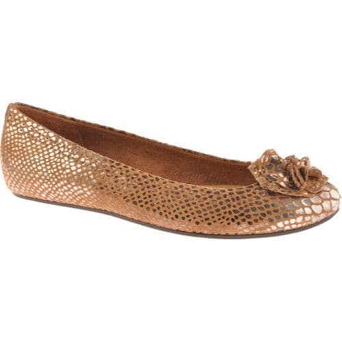 Women's Antia Shoes Abella Cognac Metallic Snake Antia Shoes Flats