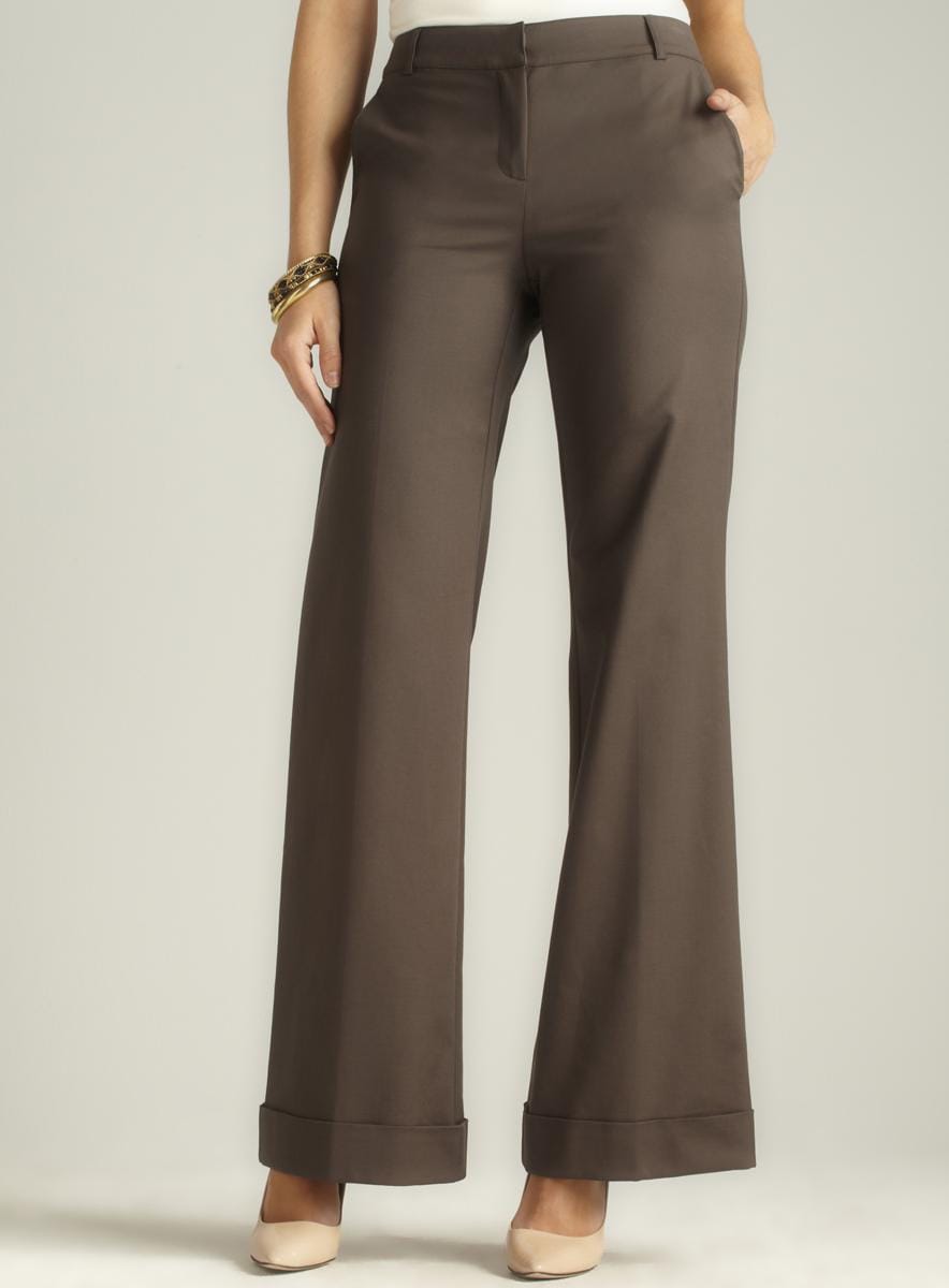 St. John Wide Leg Cuffed Hem Pant Free Shipping Today 15345035