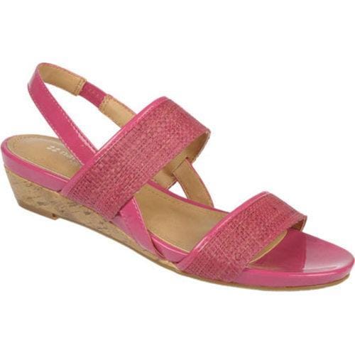 Womens Naturalizer Frazzle Ultra Pink Raffia/Shiny Raffia Woven Linen