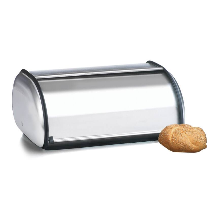 17.25-inch Brushed Steel Bread Box