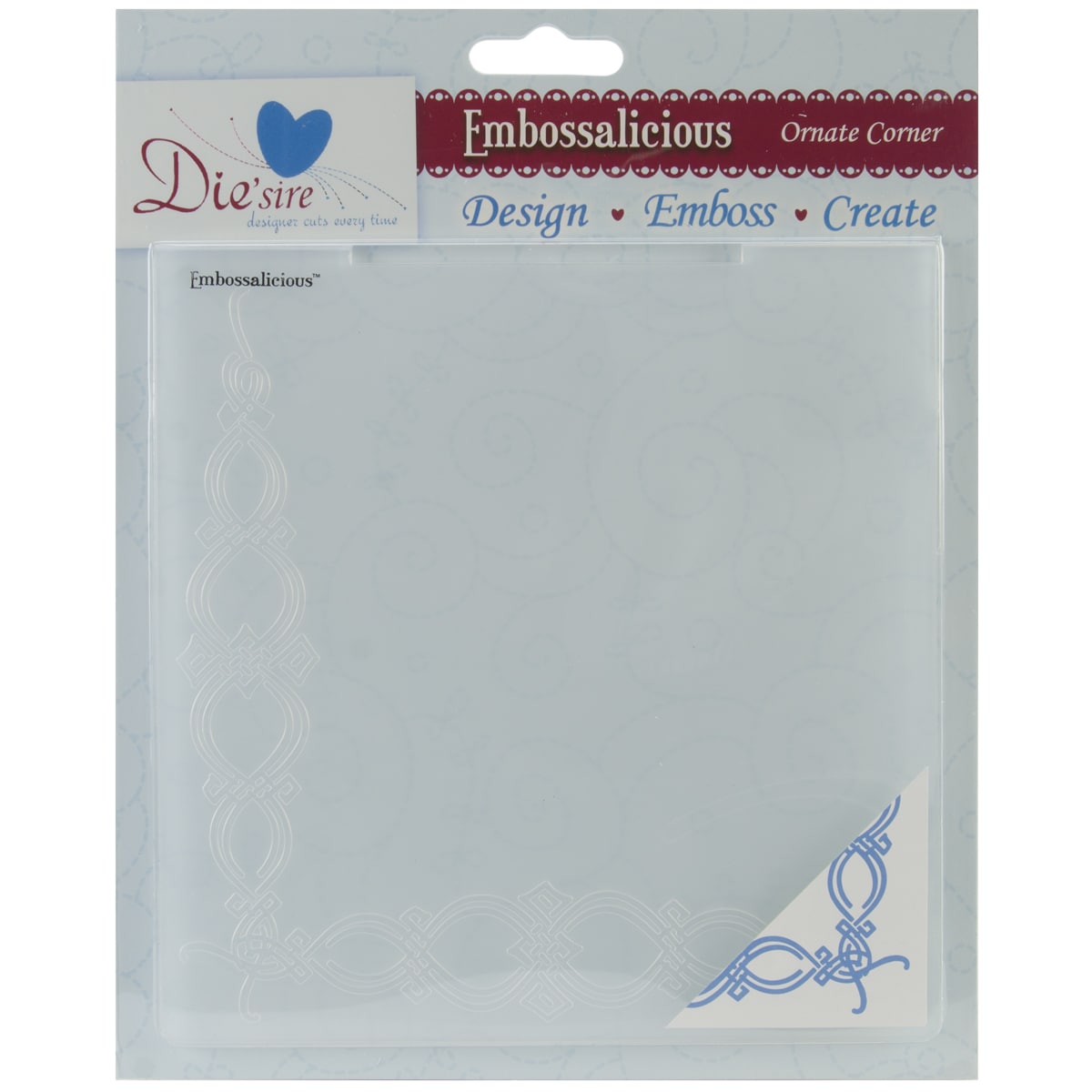 Embossalicious Embossing Folders 6x6 ornate Corner