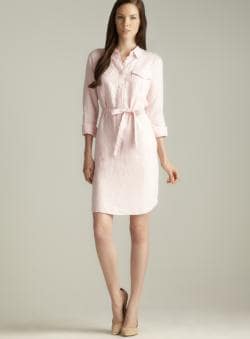 Isda & Co Long Sleeve Tie Front Shirt Dress Isda & Co Casual Dresses