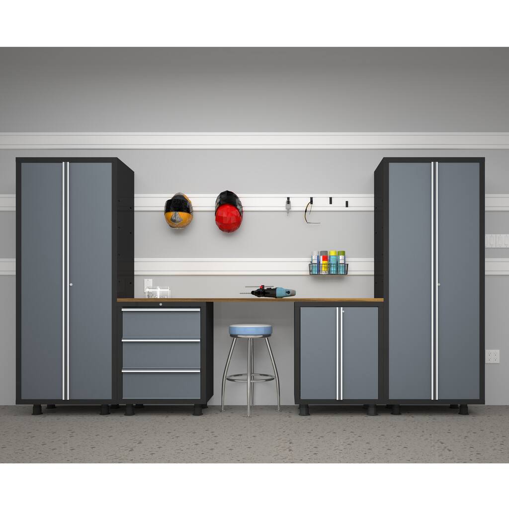 NewAge Products Bold Series 5-piece Grey Cabinet Set