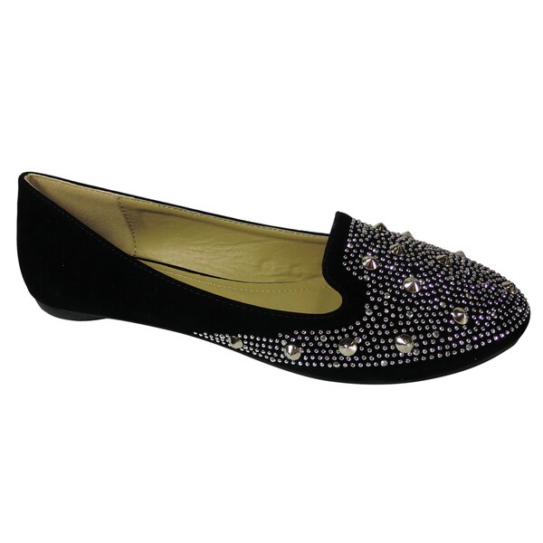 leather smoking flats