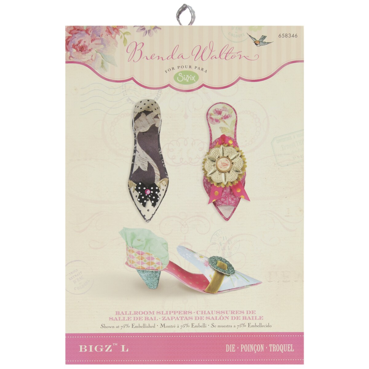 Sizzix, Brenda Walton Ballroom Slippers newest Bigz L