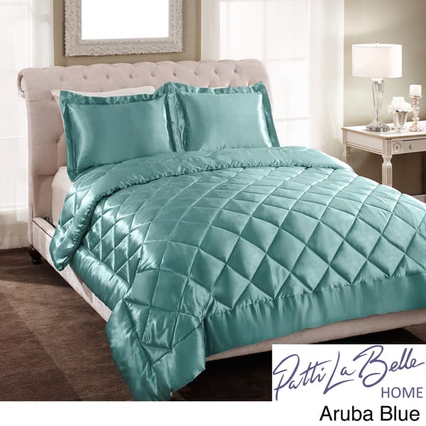 Shop Patti Labelle Satin 3 Piece Comforter Set Free Shipping