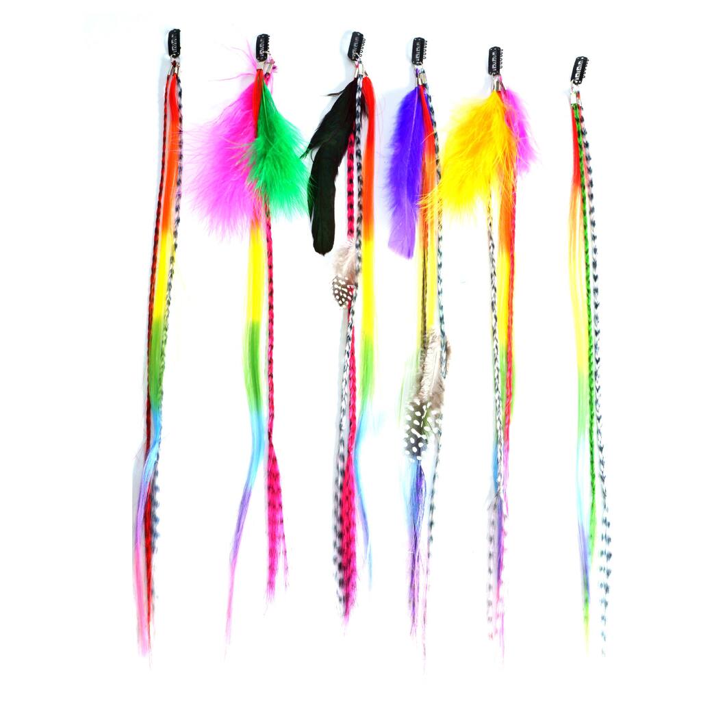 Shany Feather Hair Extensions Set #4