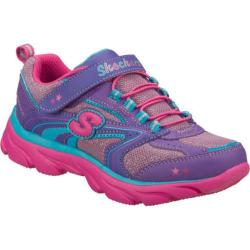 Girls' Skechers Lite Waves Skybeam Purple Multi Skechers Slip ons